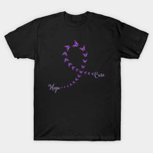 Pancreatic Hope Cure Butterfly T-Shirt